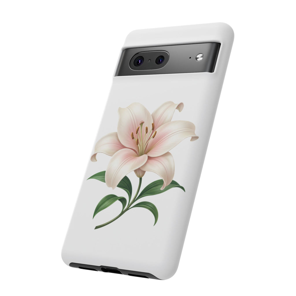 Floral Lily Phone Case — Pink Lily Tough Protective Cover