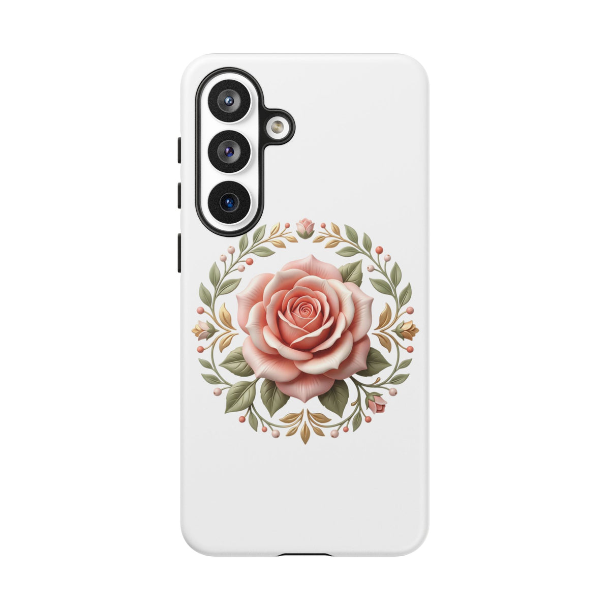 Floral Rose Wreath Tough Phone Case