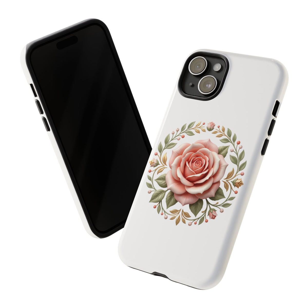 Floral Rose Wreath Tough Phone Case