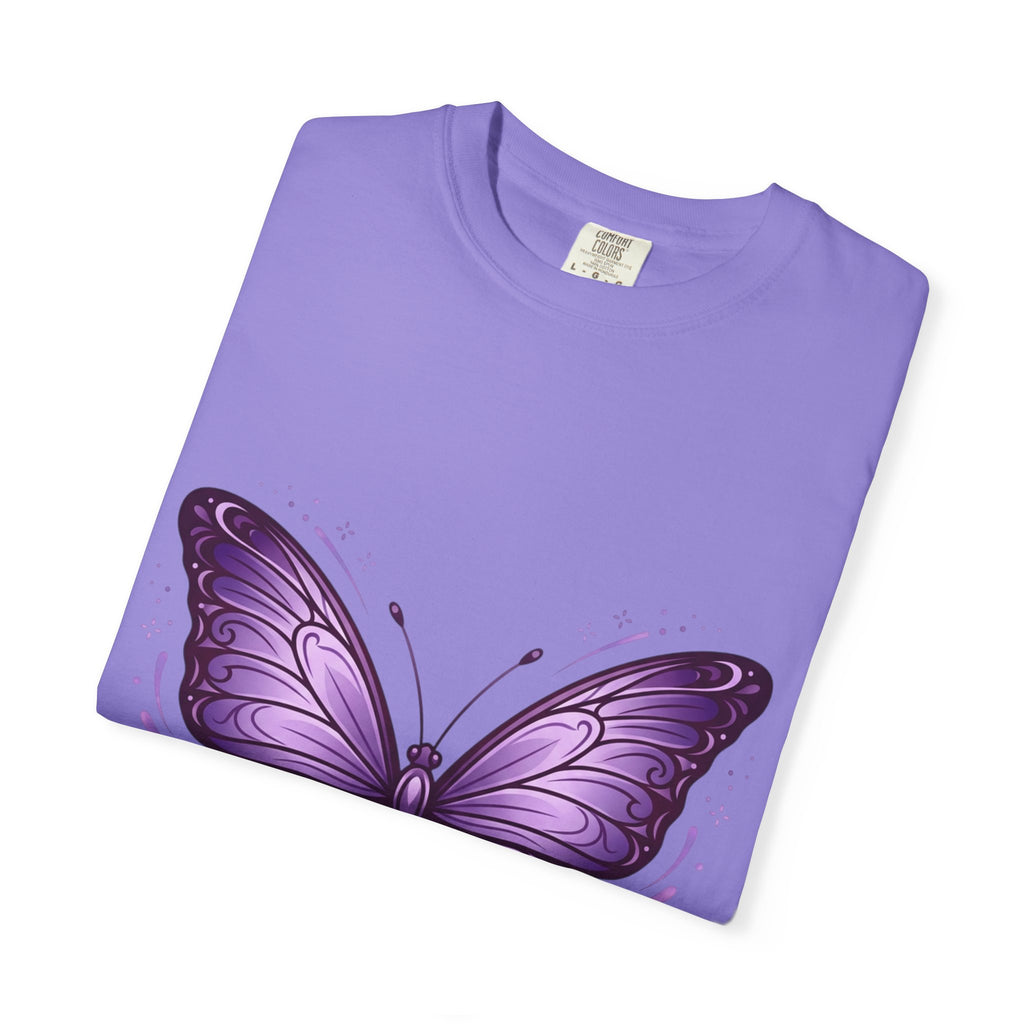 Purple Butterfly T-Shirt — Elegant Monarch Graphic Tee