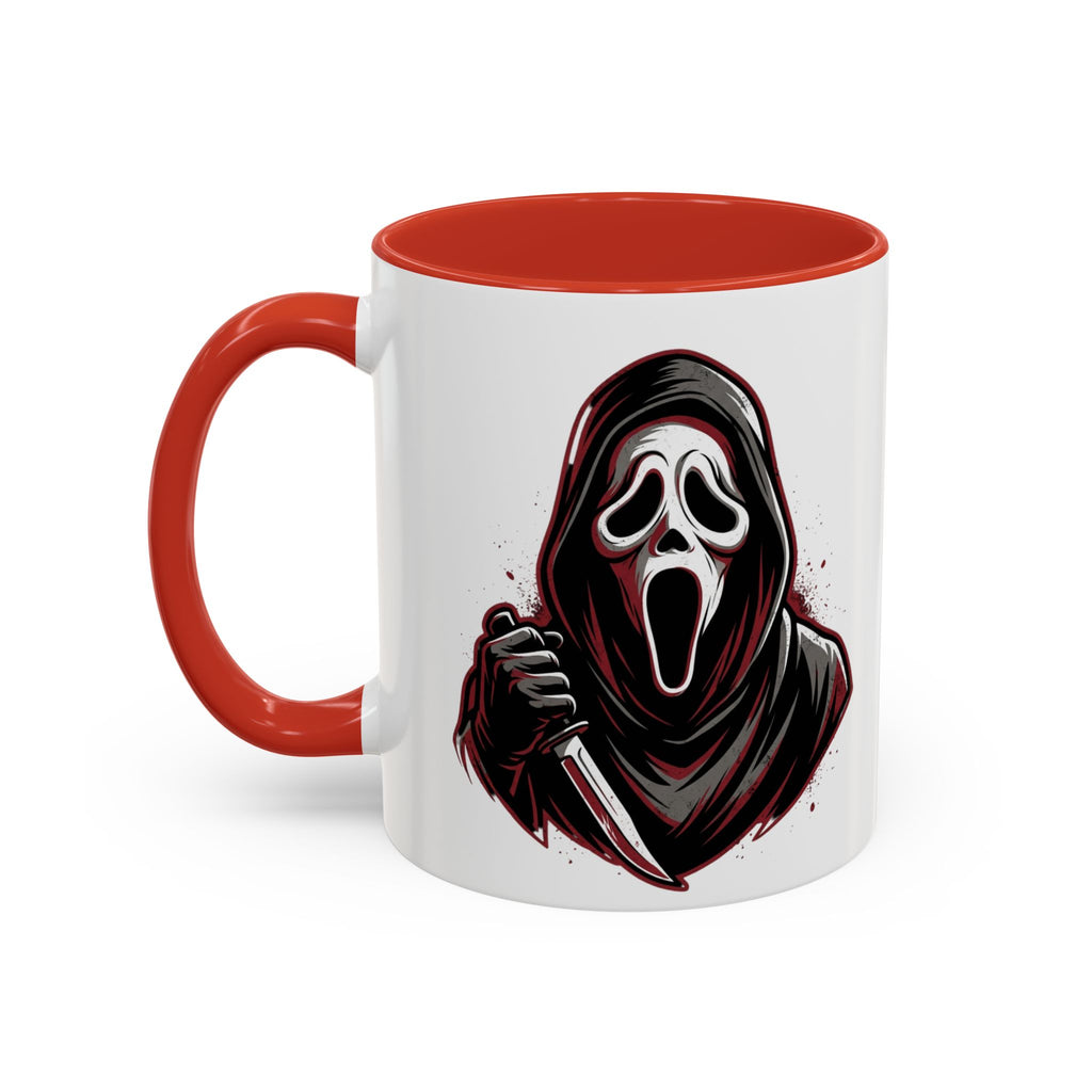 Scream Mask Accent Coffee Mug — Horror Killer Design (11/15oz)
