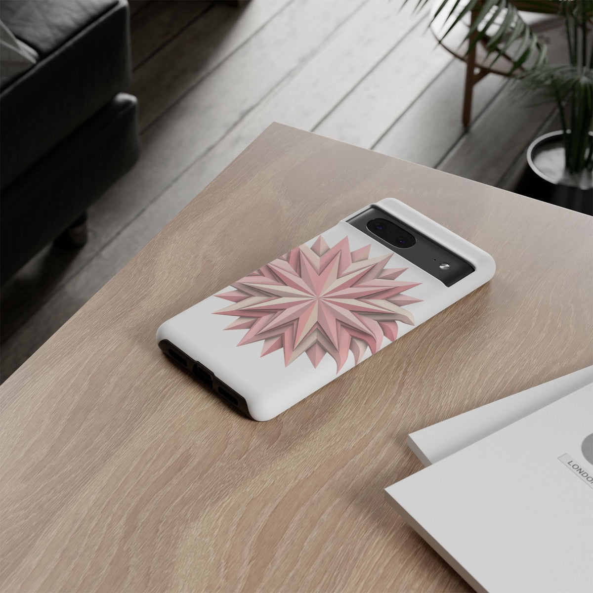 Pink Geometric Star Phone Case — Tough Protective iPhone Cover