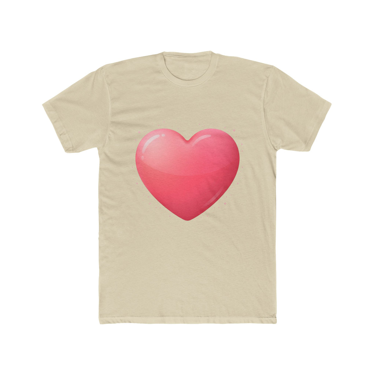 Pink Heart Unisex Cotton Crew Tee