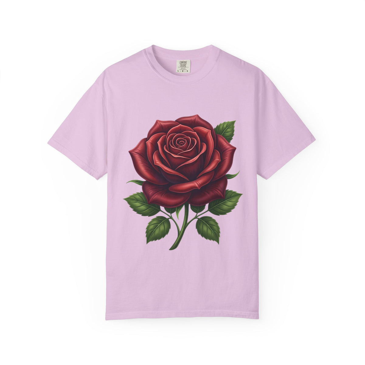 Rose Graphic T‑Shirt — Large Red Rose Floral Tee