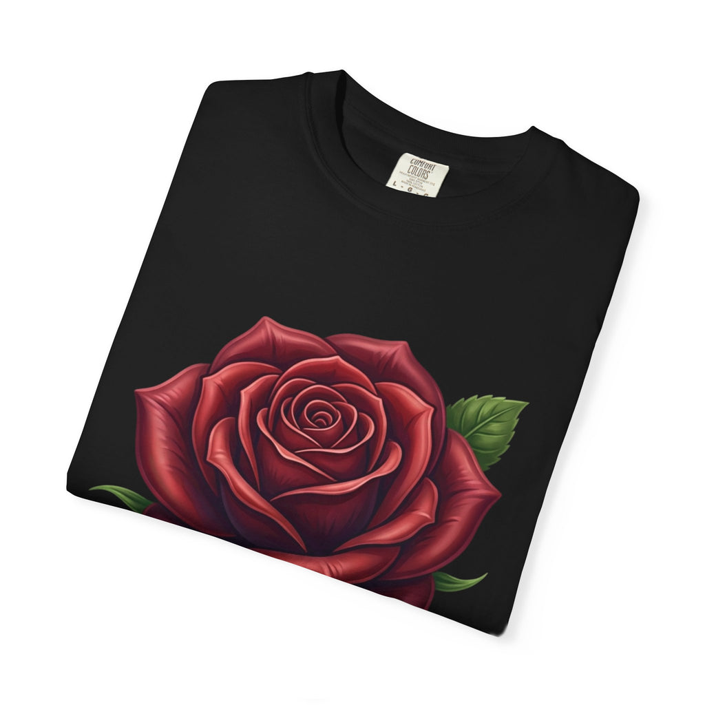 Rose Graphic T‑Shirt — Large Red Rose Floral Tee