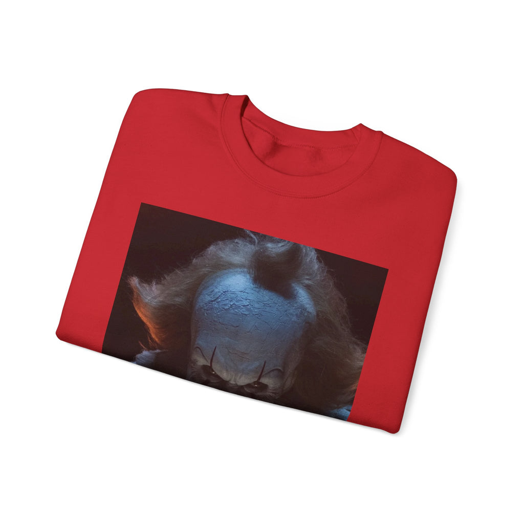 Horror Clown Crewneck Sweatshirt — Scary Pennywise Portrait
