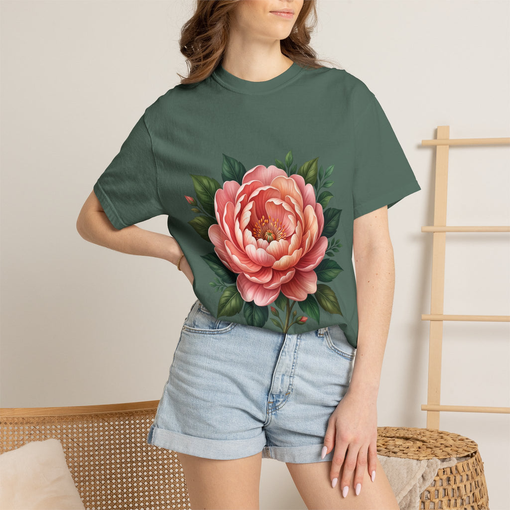 Peony Bloom T-Shirt — Vintage Floral Graphic Tee