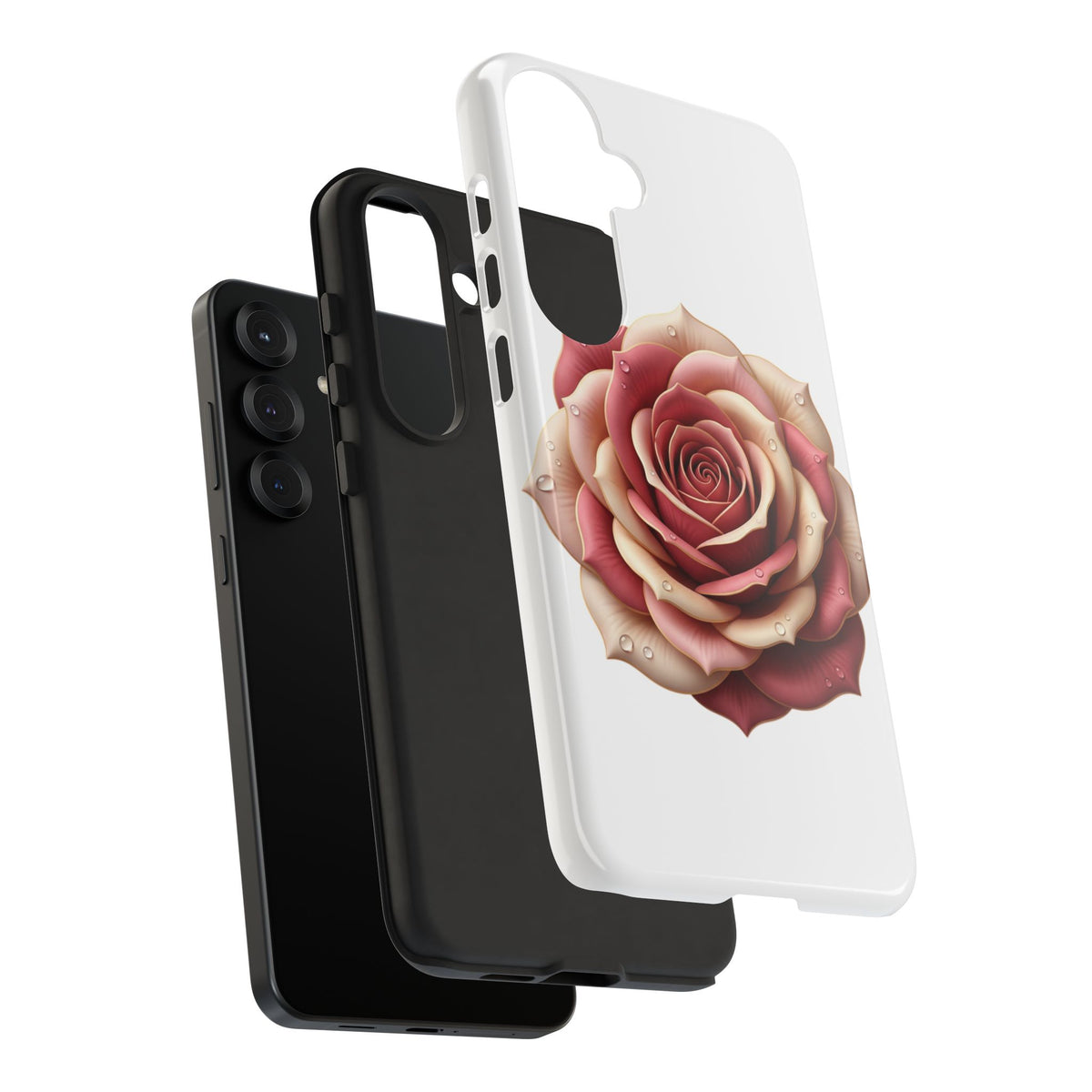 Rose Waterdrop Tough Phone Case — Protective Floral iPhone Cover