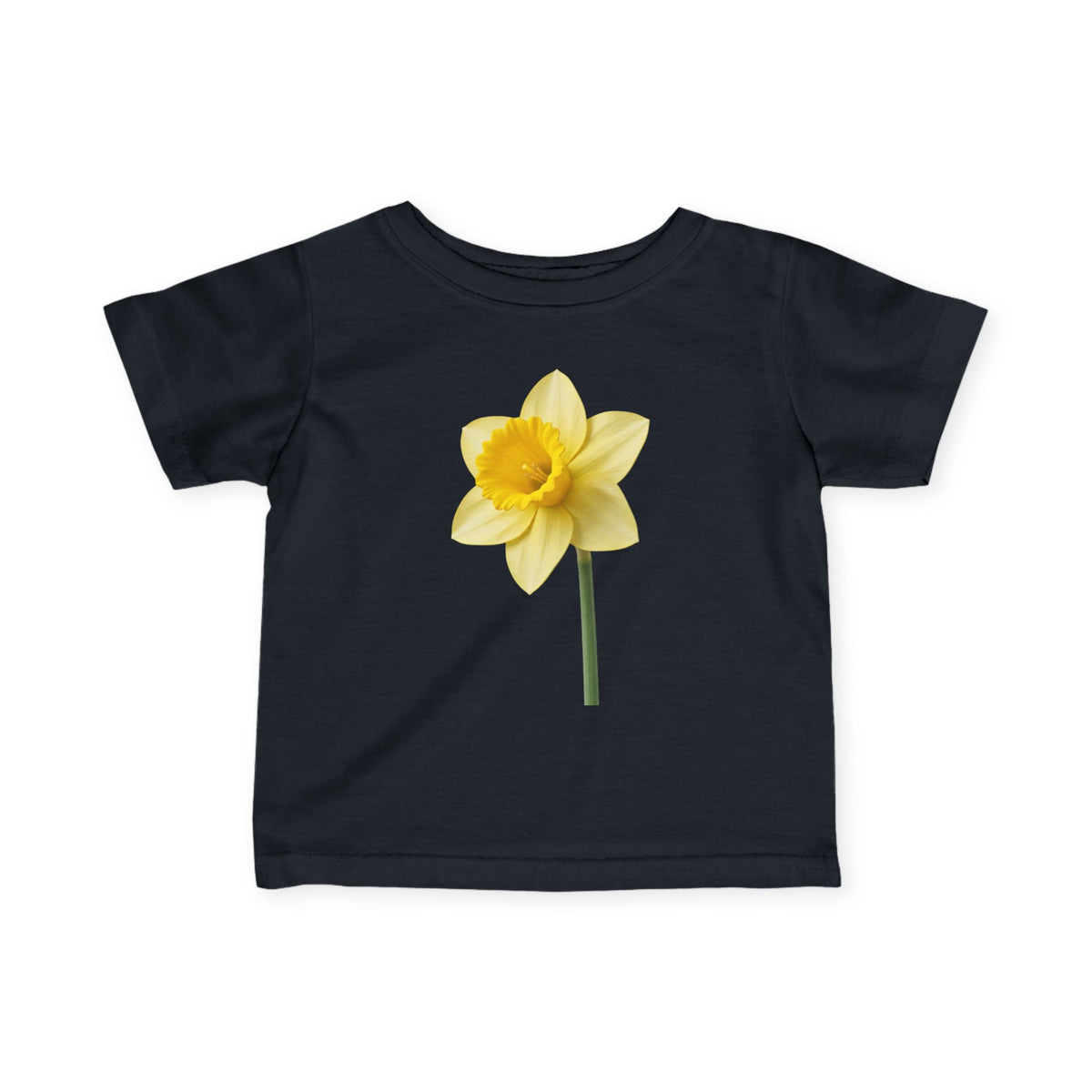 Infant Tee — Yellow Daffodil Floral Baby Shirt