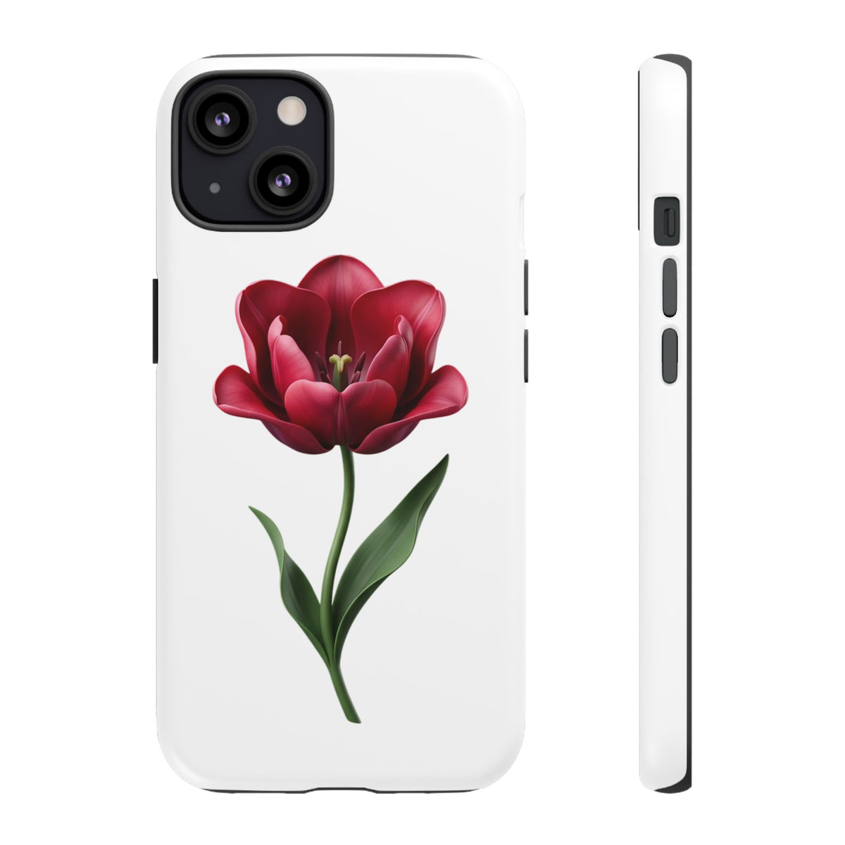 Tulip Floral Tough Phone Case – Protective Blossom iPhone Cover