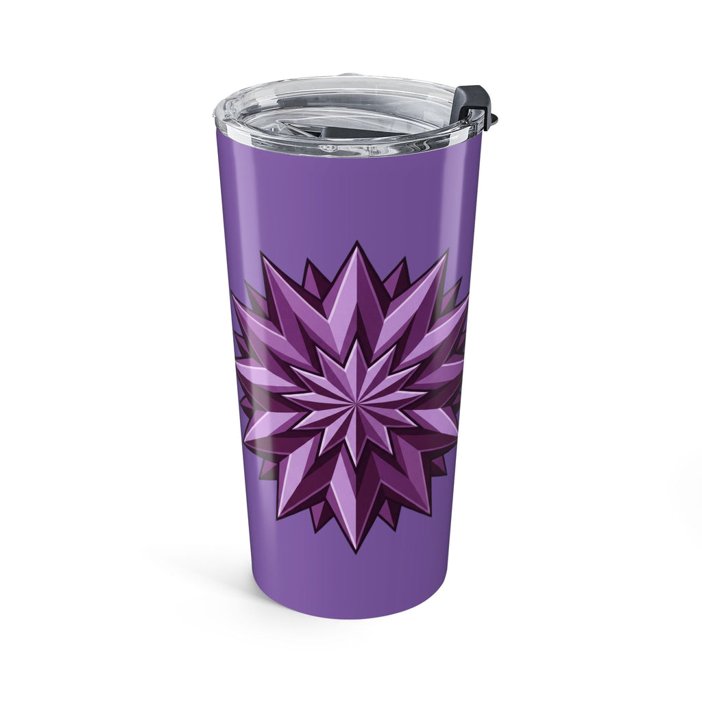 20oz Purple Starburst Tumbler — Insulated Travel Cup- Light Purple