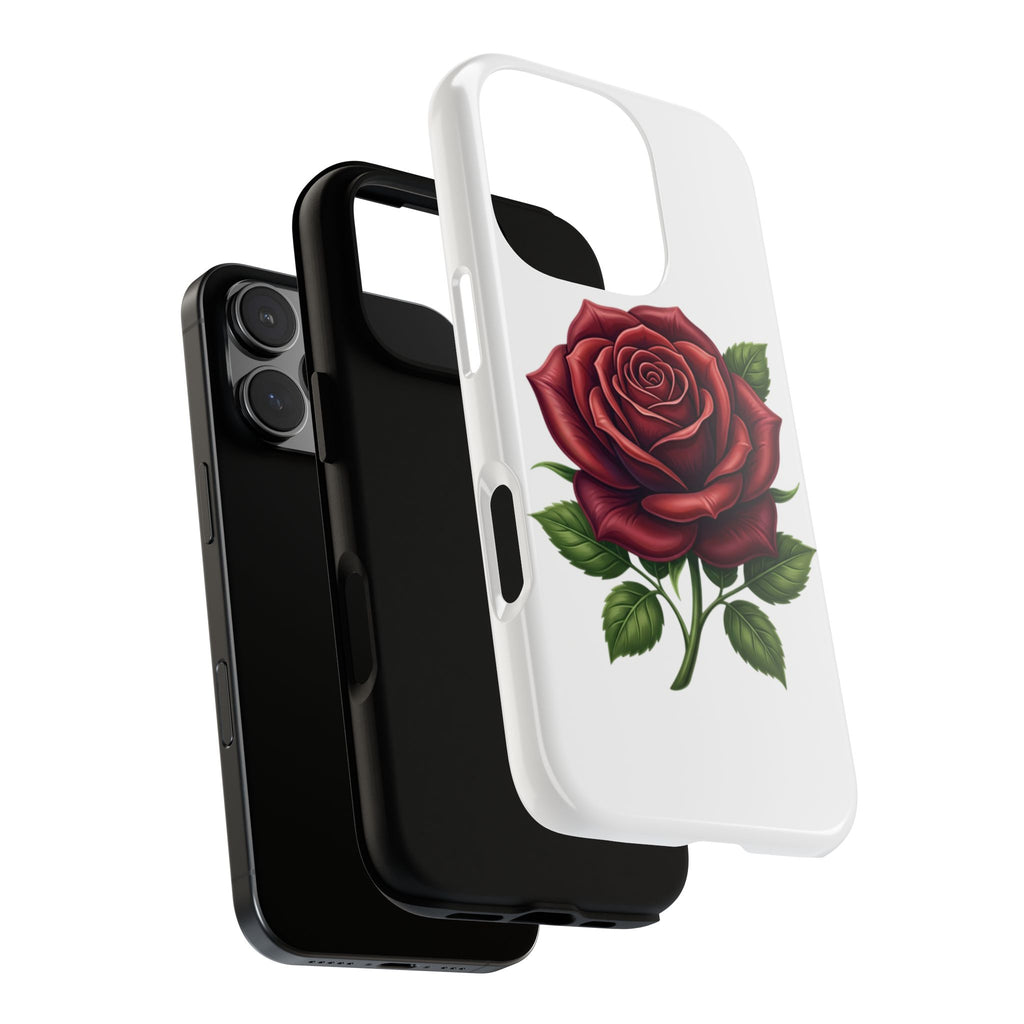Rose Phone Case — Vintage Red Rose Floral Protective Cover