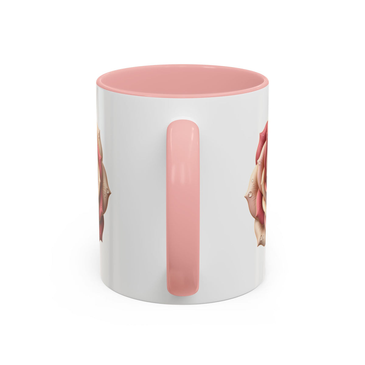 Rose Waterdrop Accent Coffee Mug — Floral 11/15oz