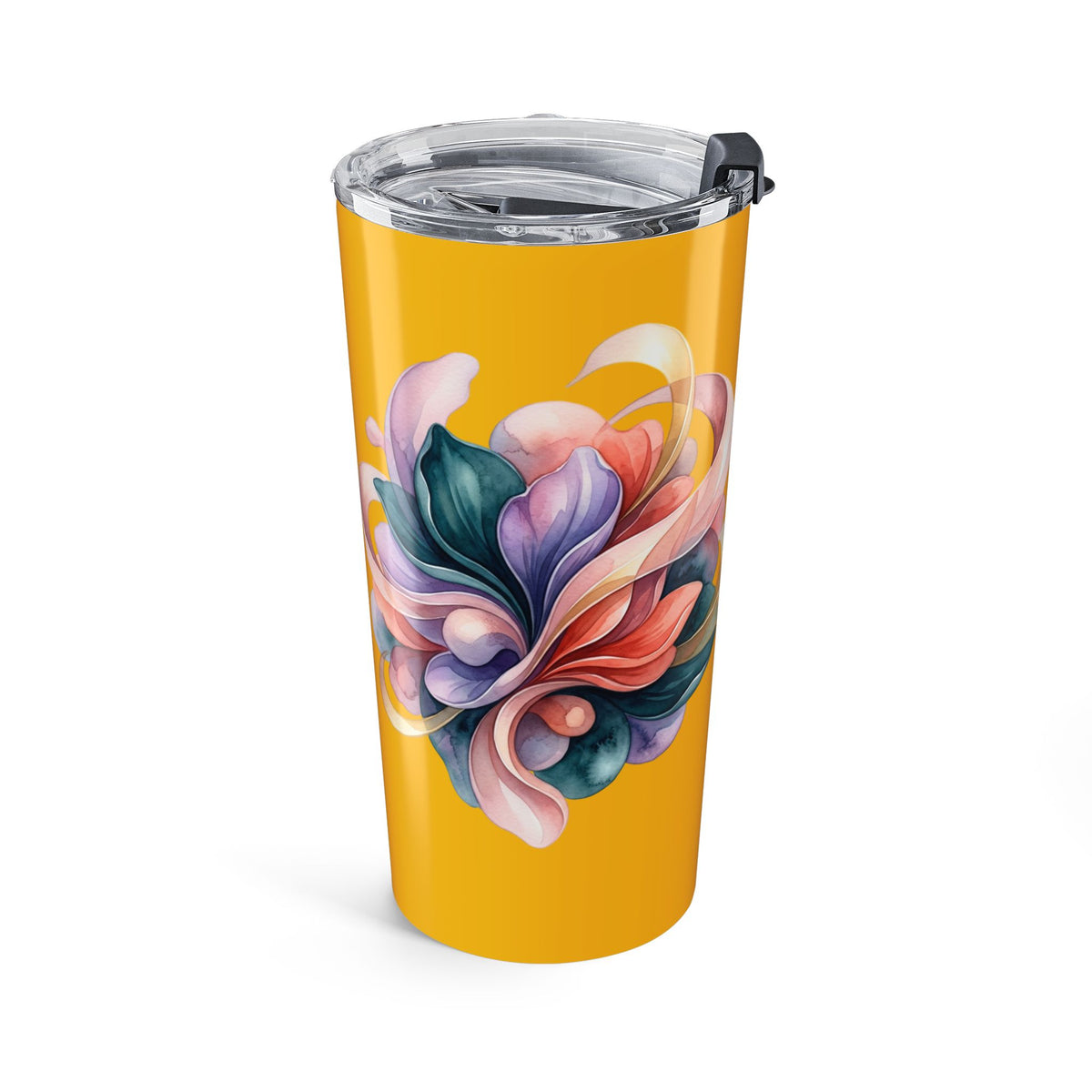 20oz Floral Swirl Tumbler - Colorful Abstract Flower Travel Mug