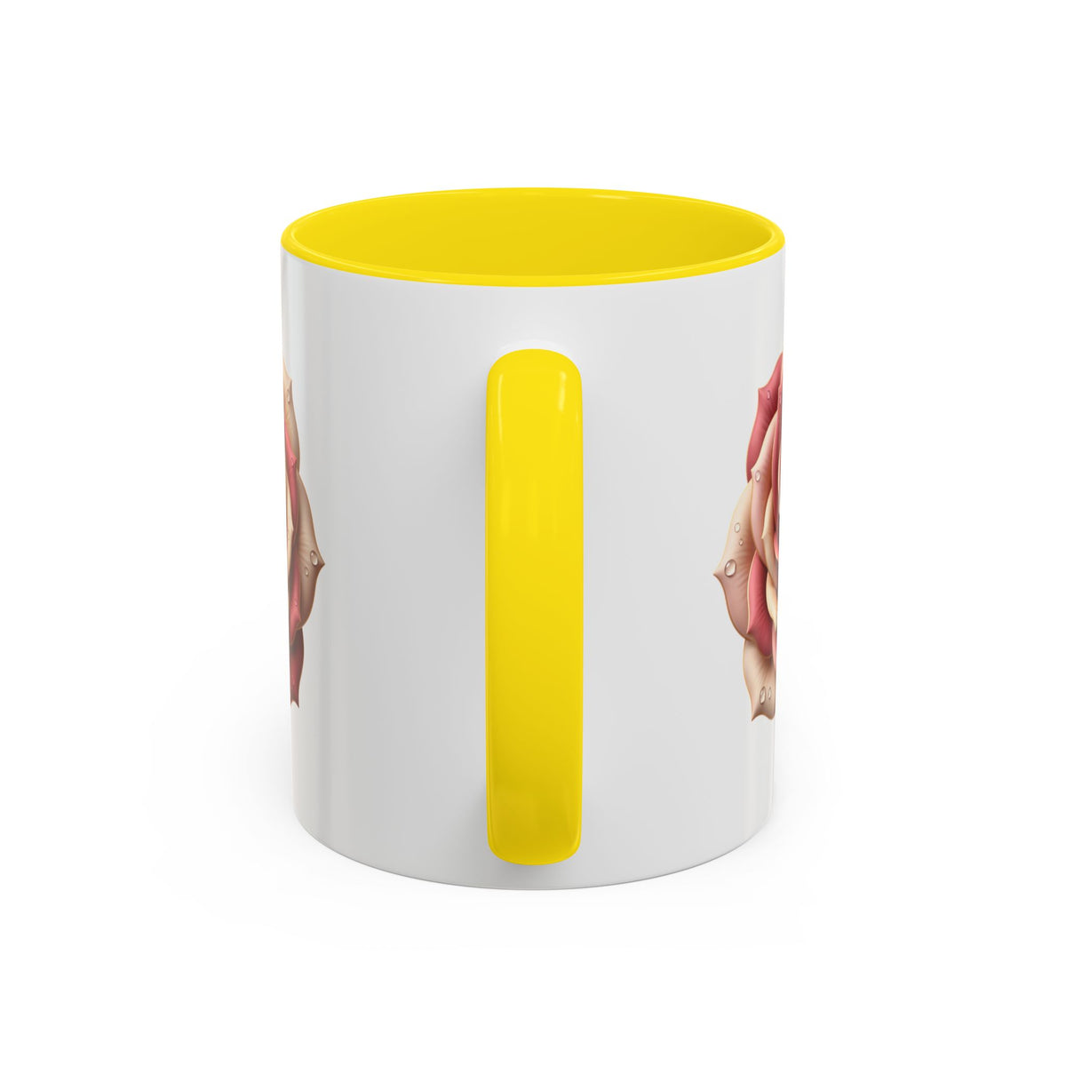 Rose Waterdrop Accent Coffee Mug — Floral 11/15oz