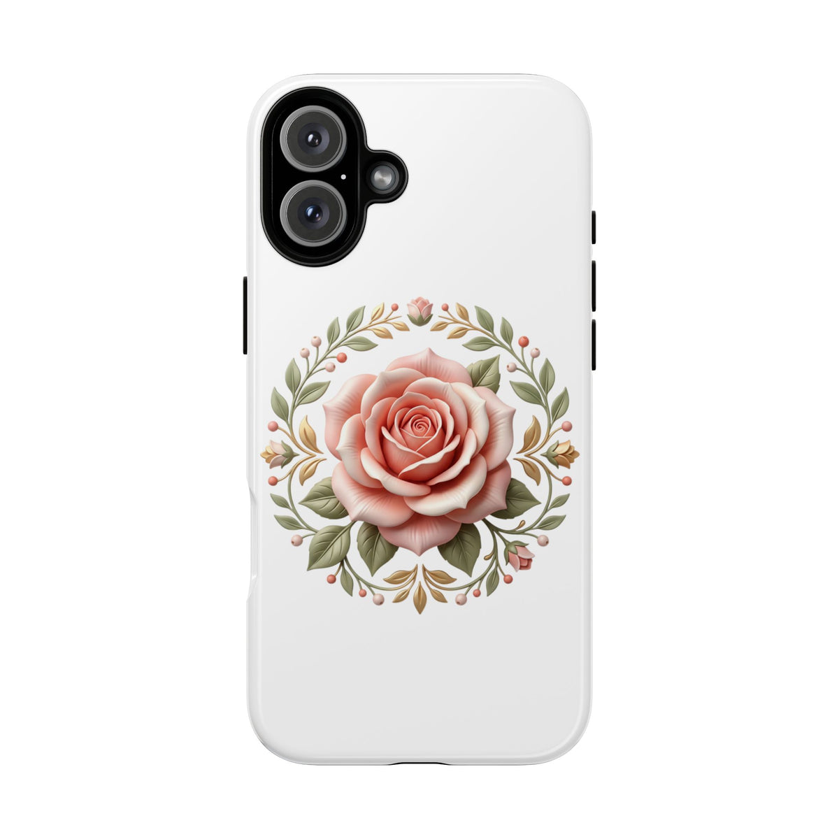 Floral Rose Wreath Tough Phone Case