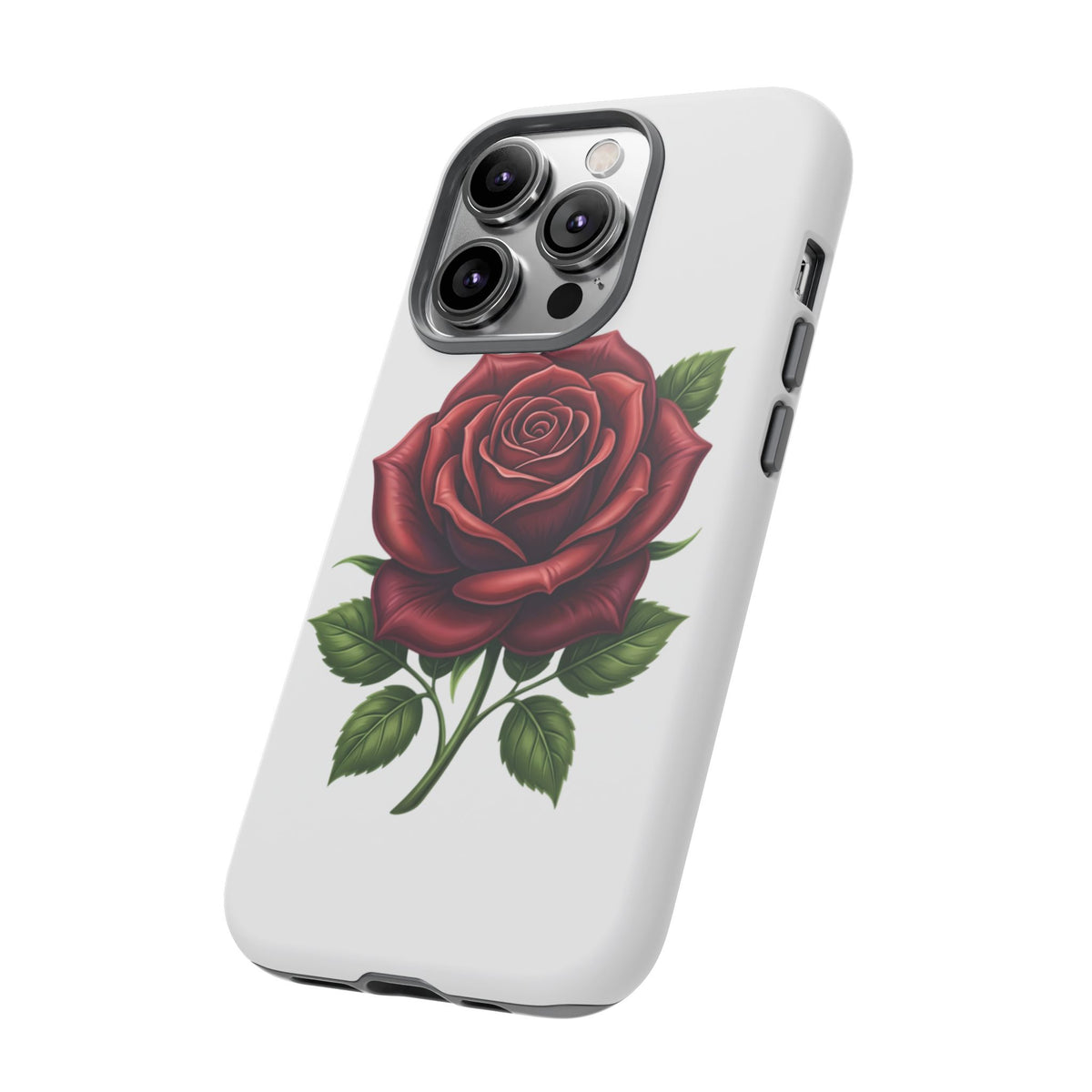 Rose Phone Case — Vintage Red Rose Floral Protective Cover