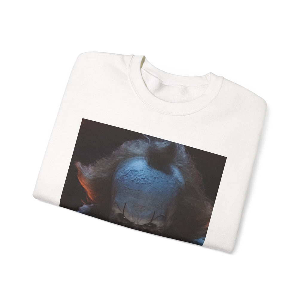 Horror Clown Crewneck Sweatshirt — Scary Pennywise Portrait