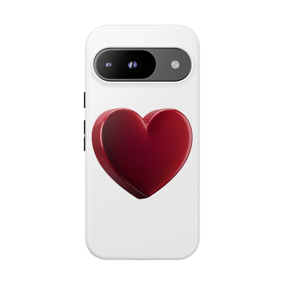 Heart Tough Phone Case - Red 3D Heart Protective Phone Case