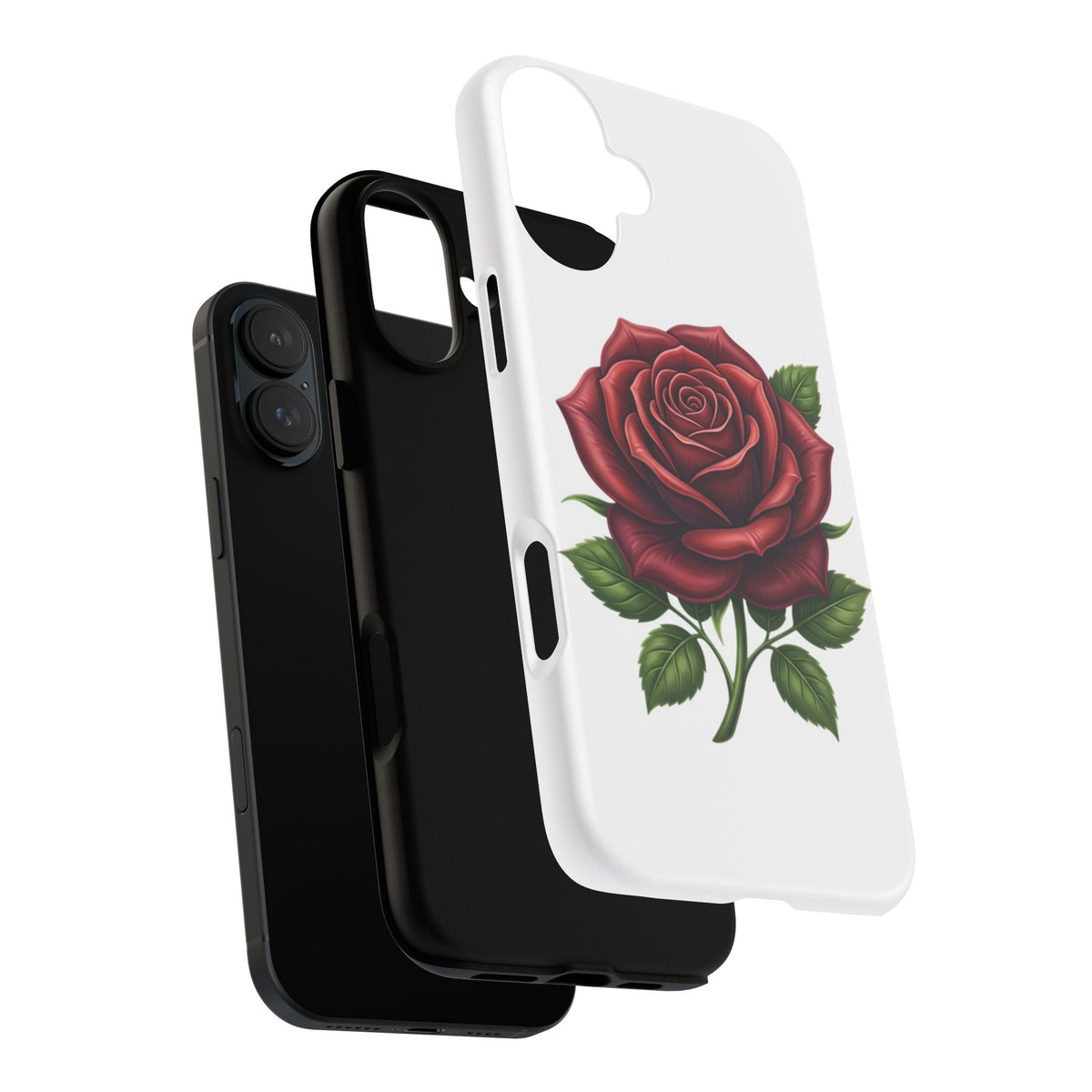 Rose Phone Case — Vintage Red Rose Floral Protective Cover