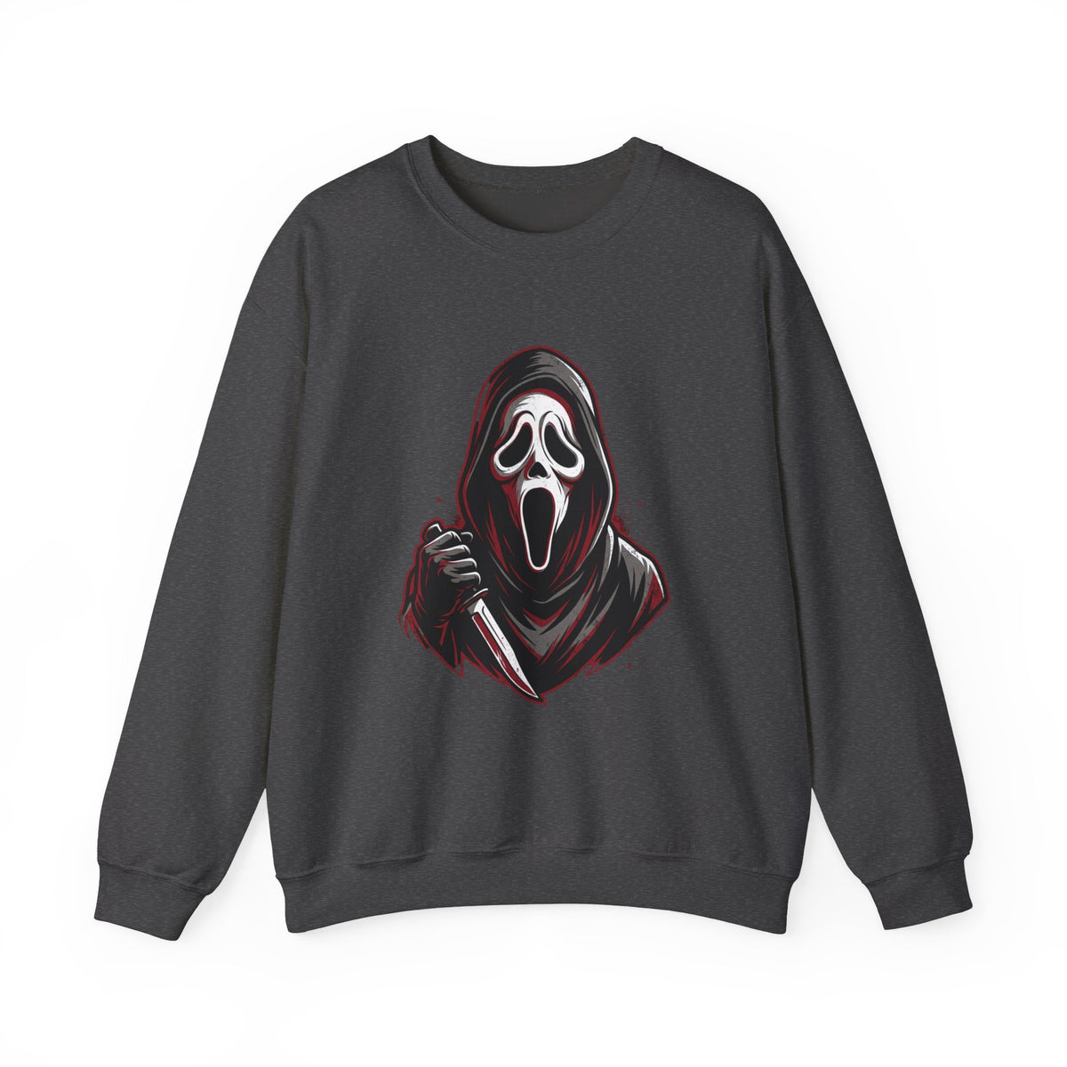 Scream Mask Crewneck Sweatshirt – Horror Ghostface Graphic