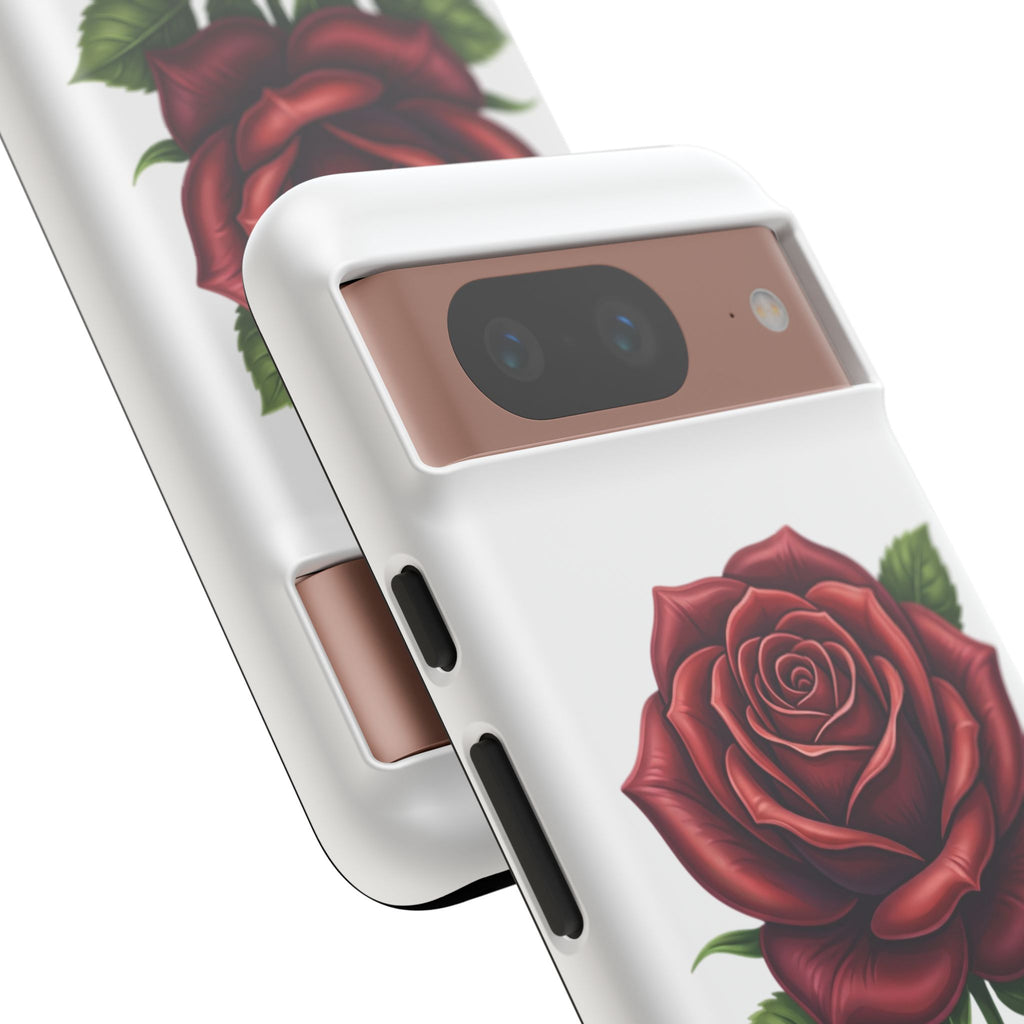 Rose Phone Case — Vintage Red Rose Floral Protective Cover