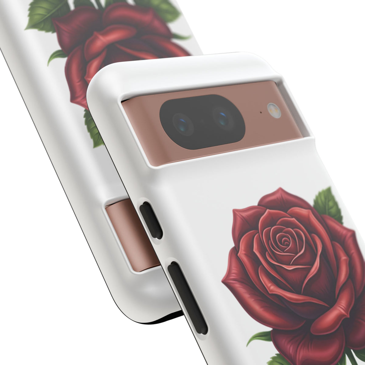 Rose Phone Case — Vintage Red Rose Floral Protective Cover