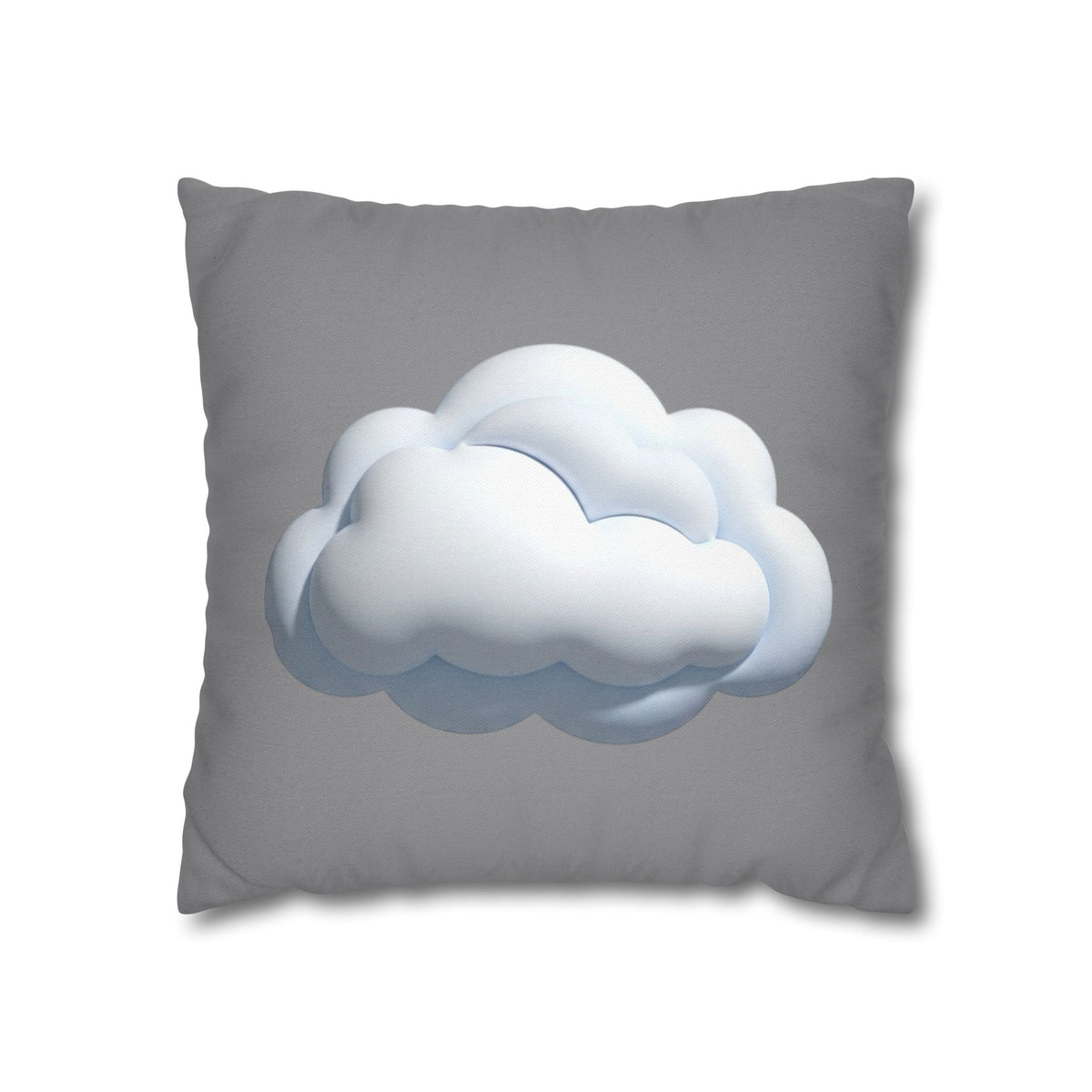 Cloud Graphic Pillowcase — Soft Grey Decorative Throw Pillow Cover