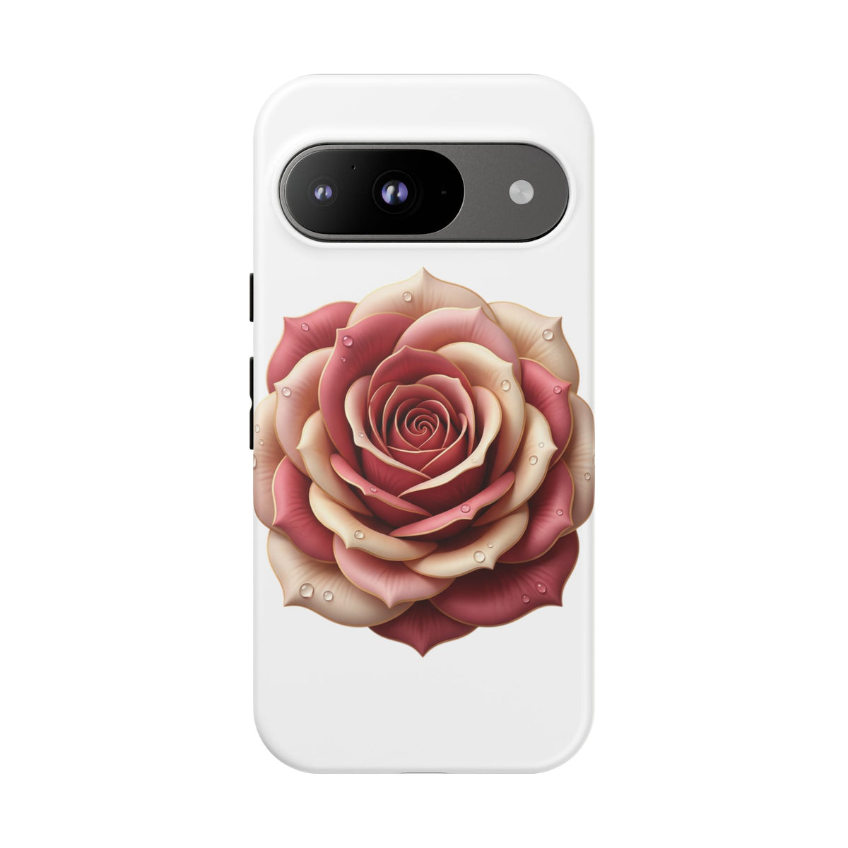 Rose Waterdrop Tough Phone Case — Protective Floral iPhone Cover