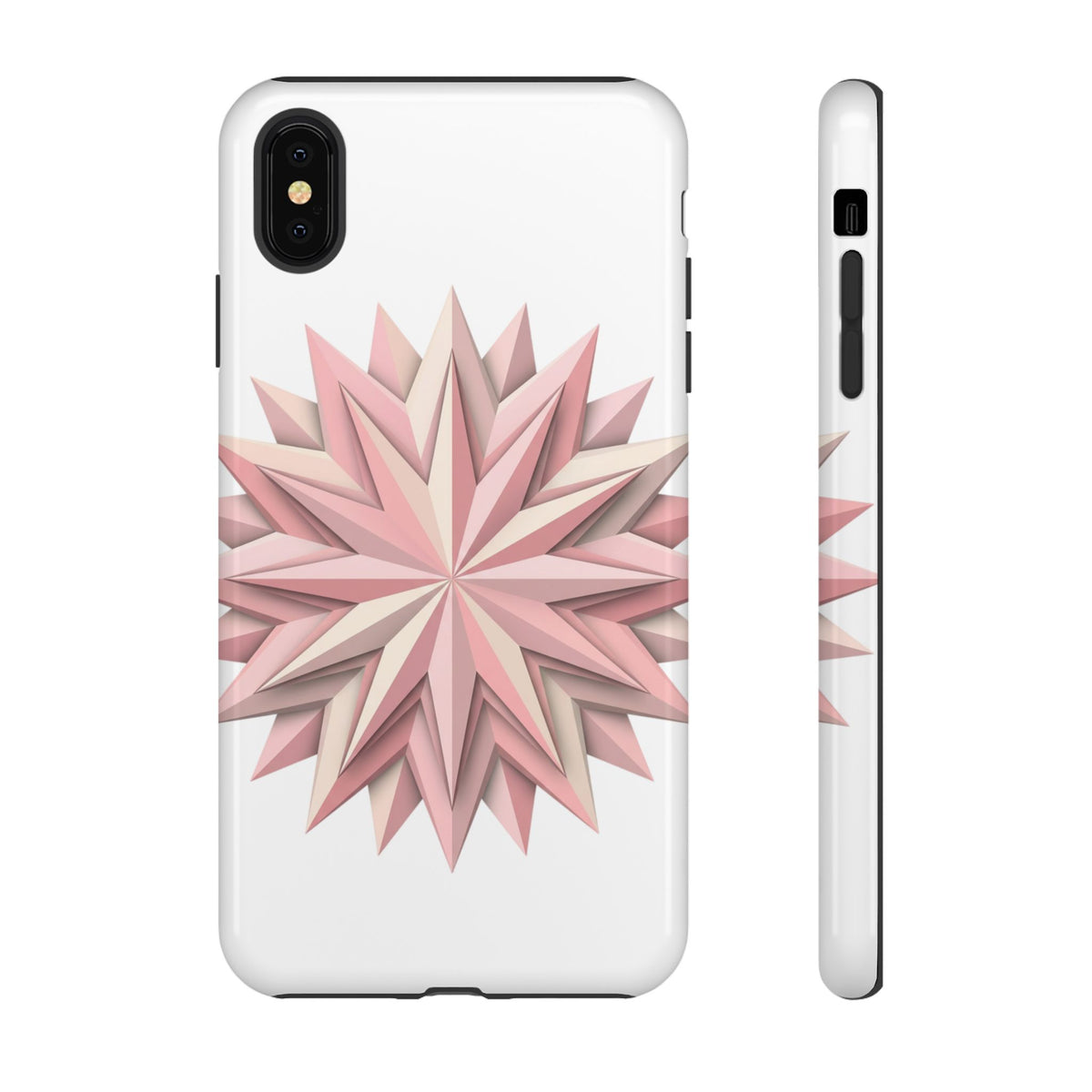 Pink Geometric Star Phone Case — Tough Protective iPhone Cover