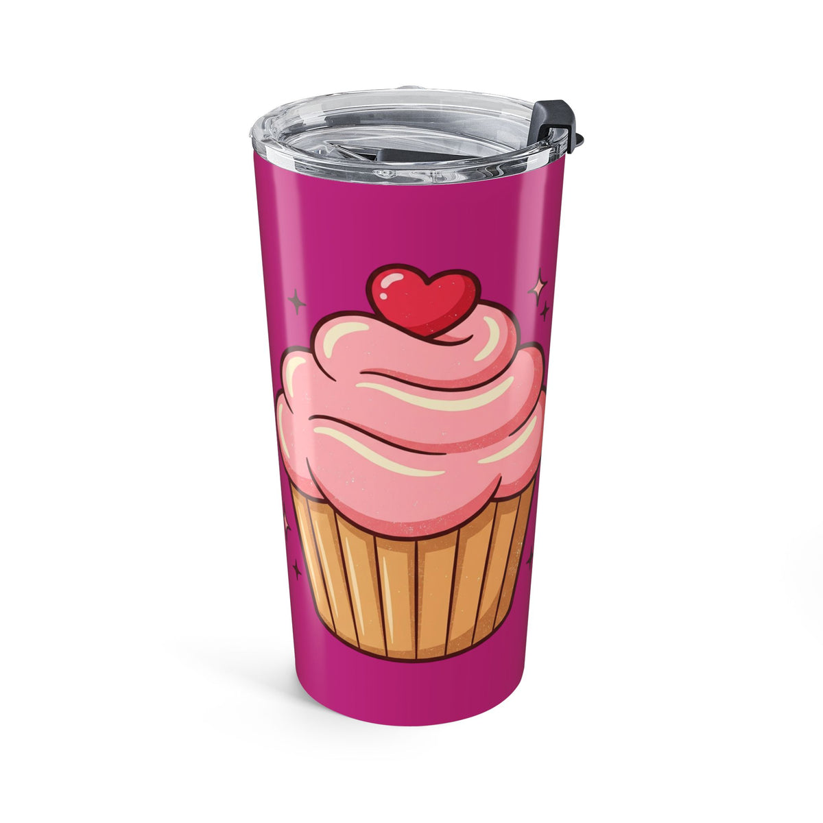 Pink Cupcake Tumbler 20oz- Magenta