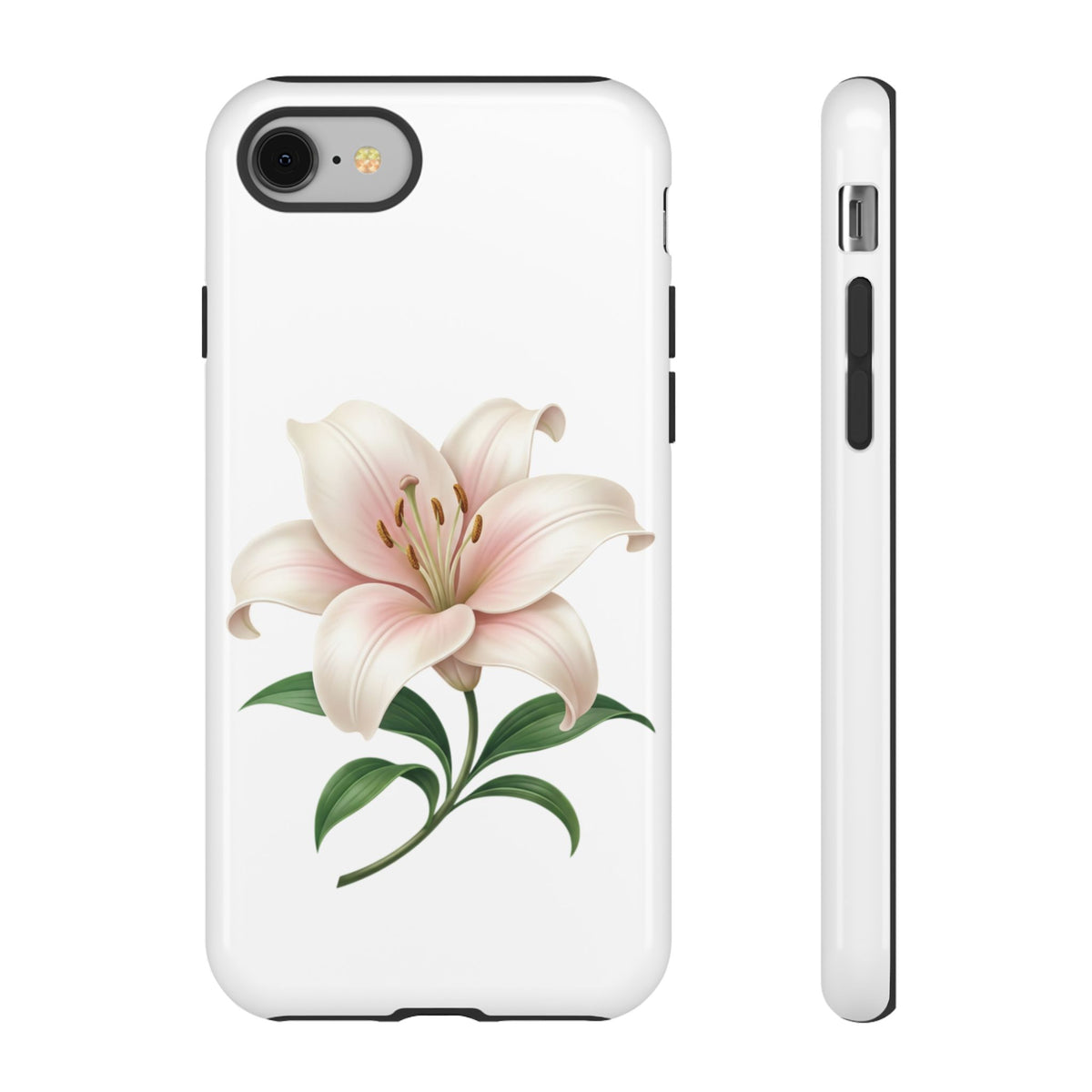 Floral Lily Phone Case — Pink Lily Tough Protective Cover