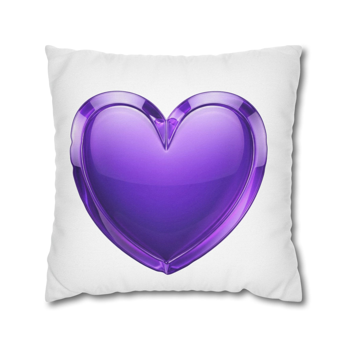 Purple Heart Spun Polyester Square Pillowcase
