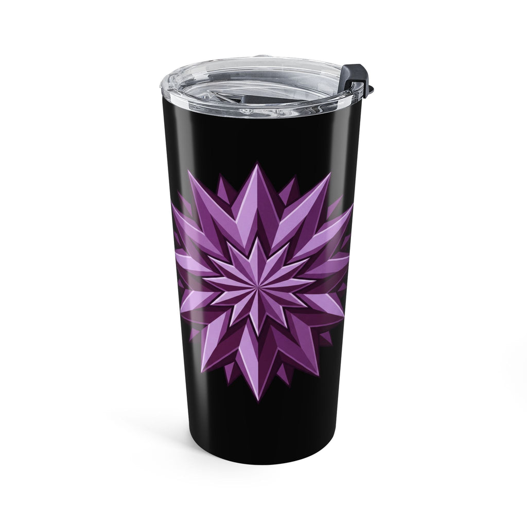 20oz Purple Starburst Tumbler — Insulated Travel Cup- Black