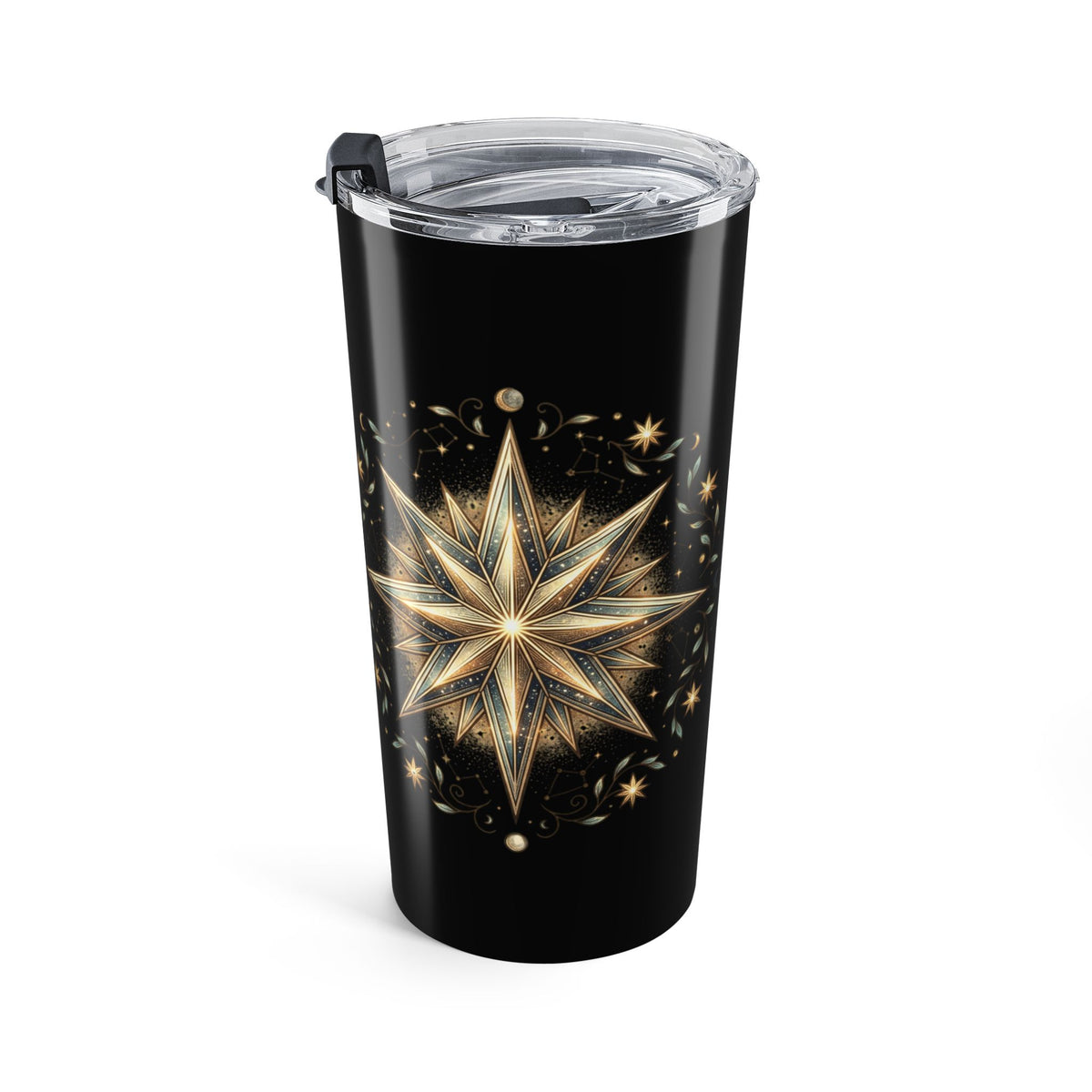 Star Print Black Insulated Tumbler 20oz