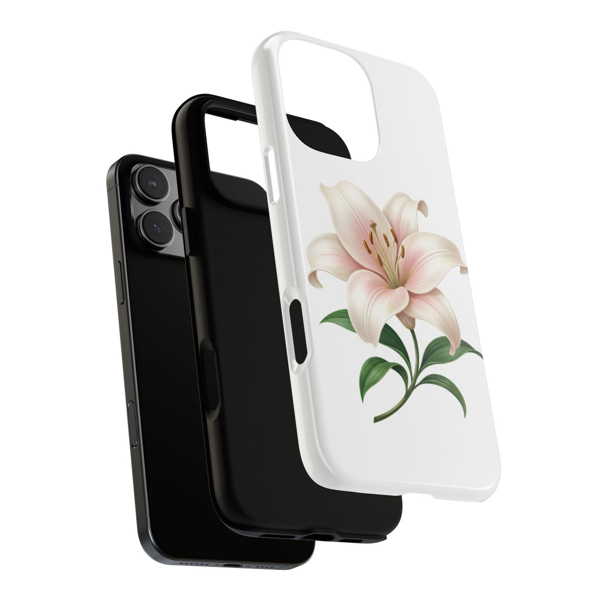 Floral Lily Phone Case — Pink Lily Tough Protective Cover