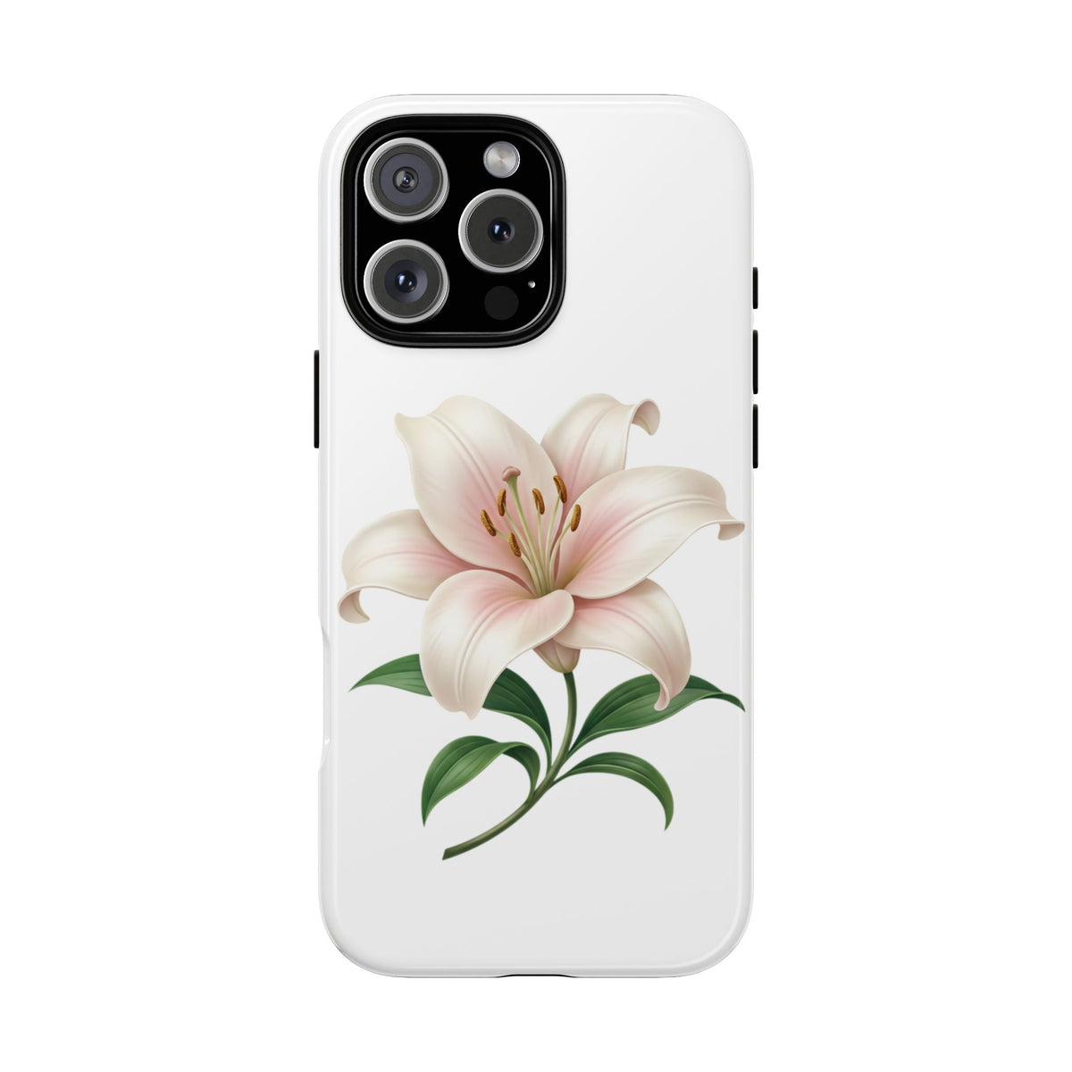 Floral Lily Phone Case — Pink Lily Tough Protective Cover