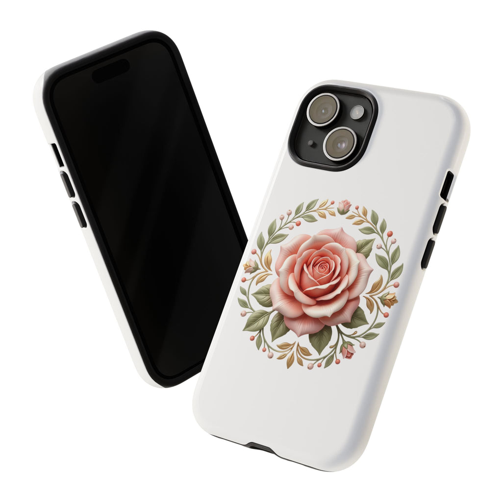 Floral Rose Wreath Tough Phone Case