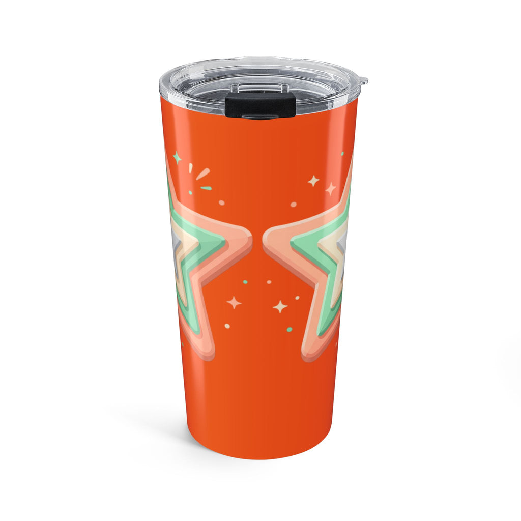 Star Design Tumbler 20oz Orange
