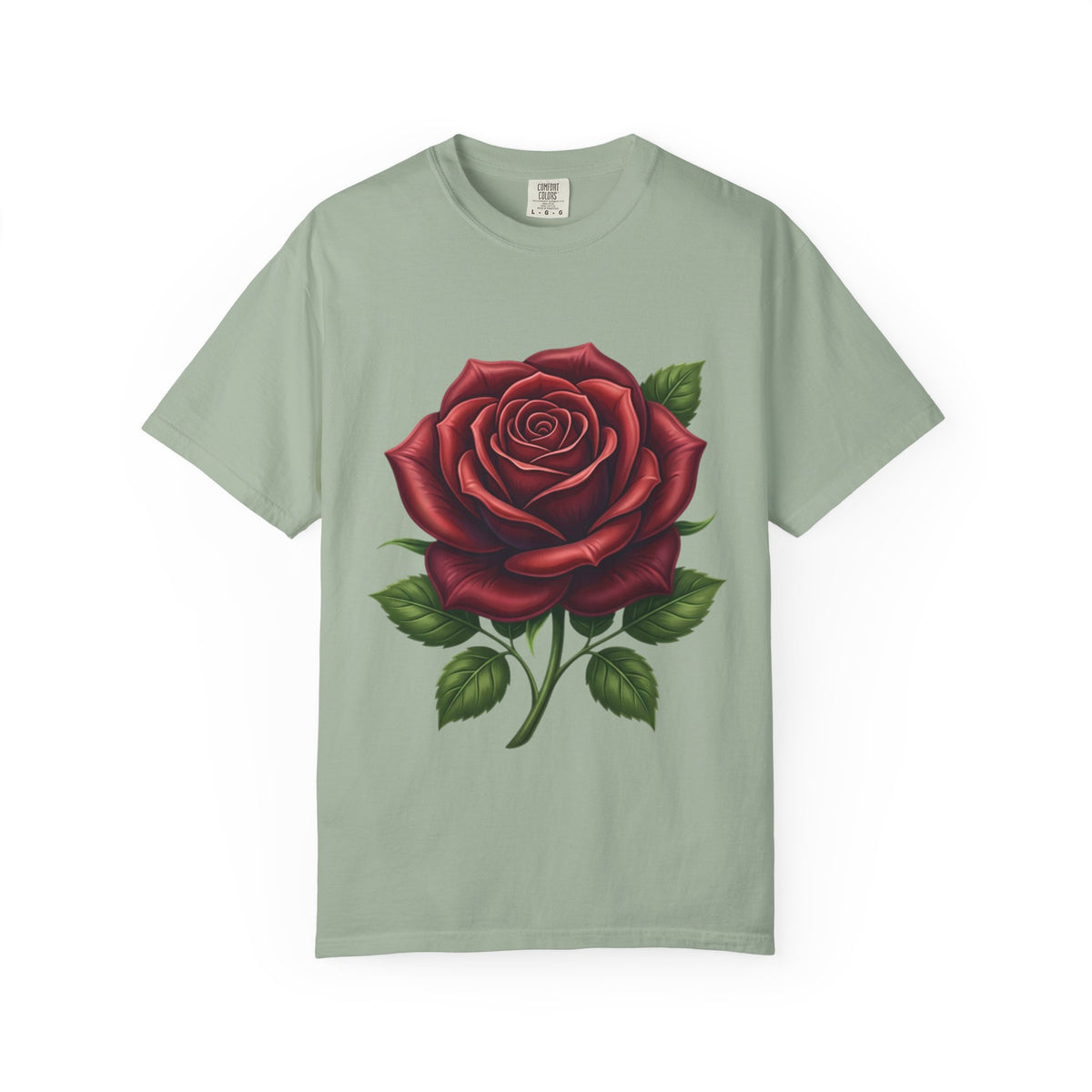Rose Graphic T‑Shirt — Large Red Rose Floral Tee