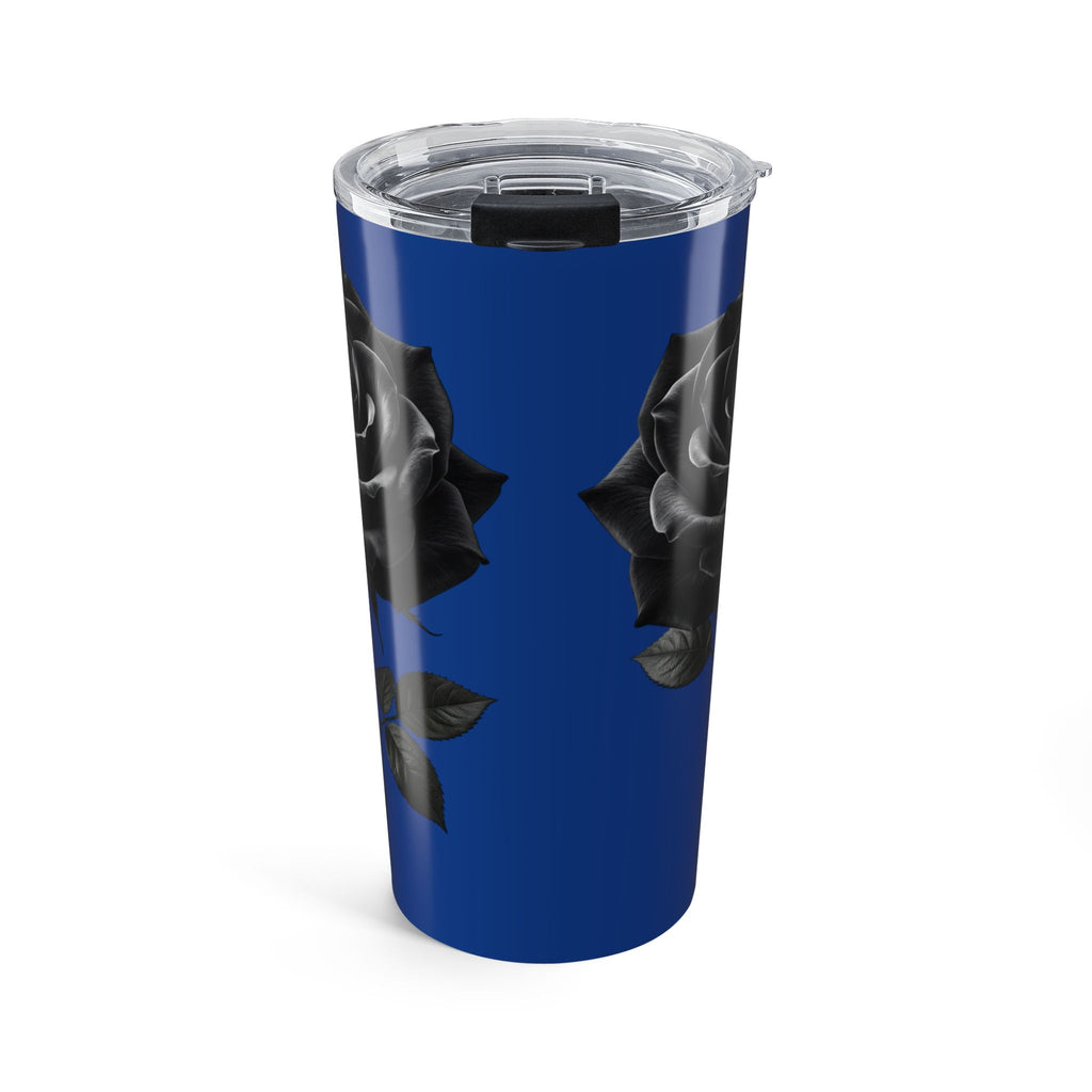 20oz Black Rose Tumbler — Stainless Insulated Travel Cup- Dark Blue