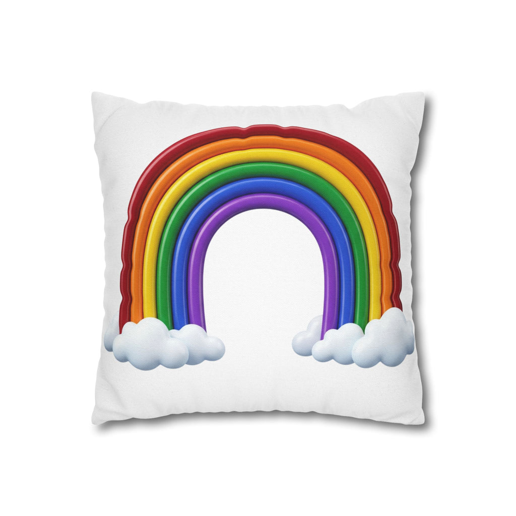 Rainbow Spun Polyester Square Pillowcase