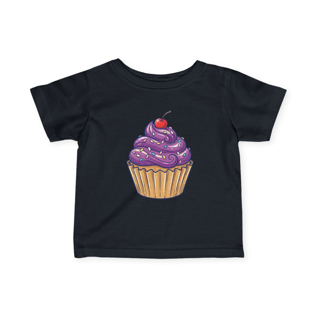 Purple Cupcake Infant Fine Jersey Tee