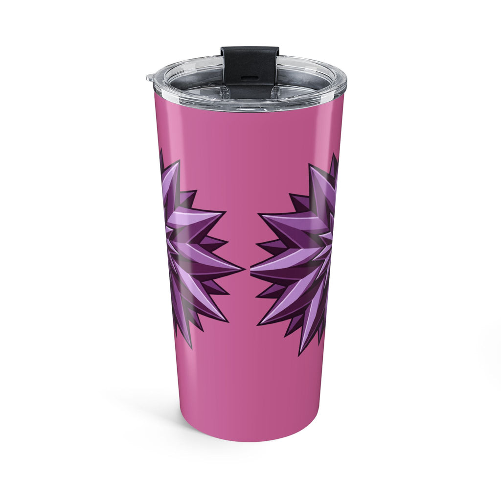 20oz Pink Floral Starburst Tumbler — Insulated Travel Cup for Women- Light Pink
