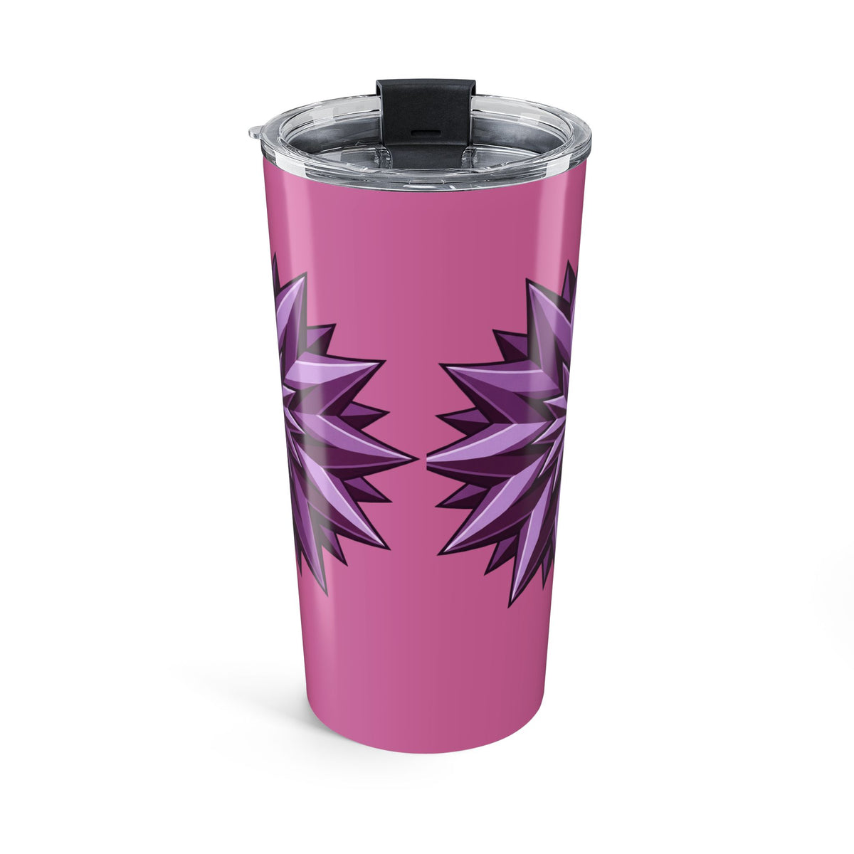 20oz Pink Floral Starburst Tumbler — Insulated Travel Cup for Women- Light Pink