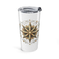 Star Print White Insulated Tumbler 20oz