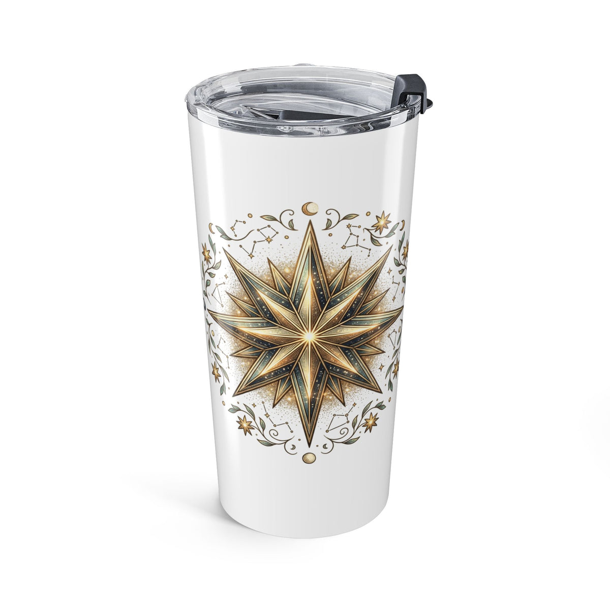 Star Print White Insulated Tumbler 20oz