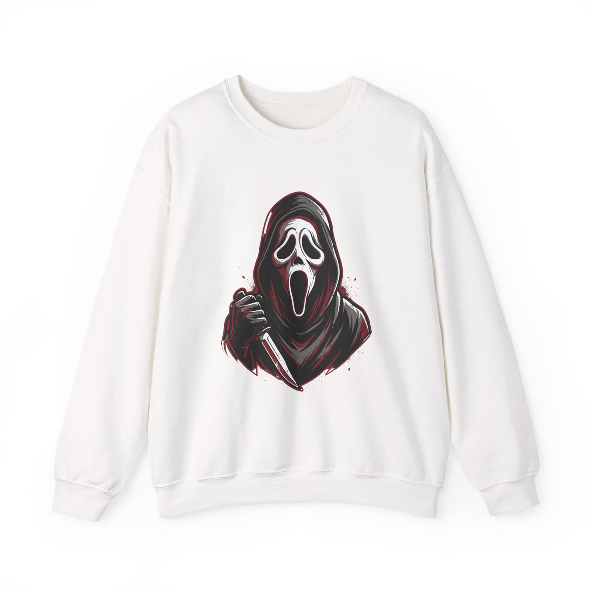 Scream Mask Crewneck Sweatshirt – Horror Ghostface Graphic