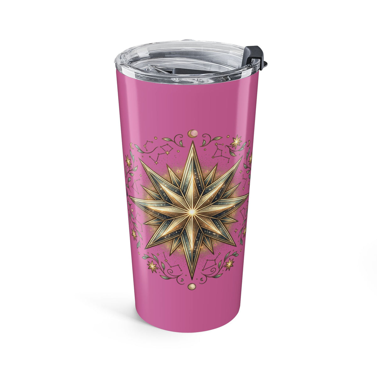 Star Print Light Pink Tumbler 20oz