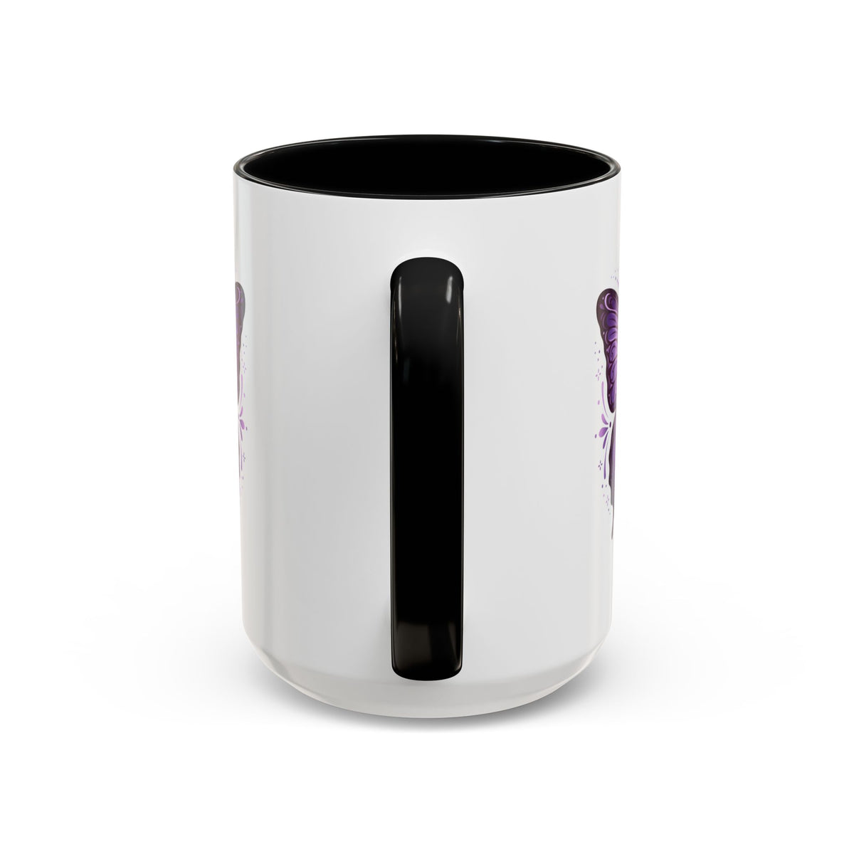 Purple Butterfly Accent Coffee Mug — 11oz & 15oz Decorative Tea Cup